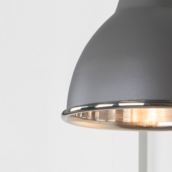 Smooth Nickel Brindley Wall Light in Bluff