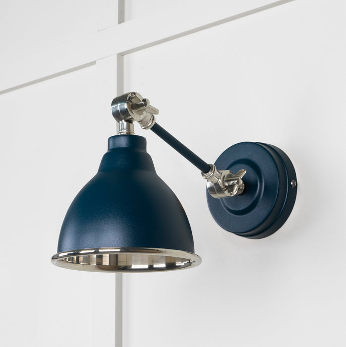 Smooth Nickel Brindley Wall Light in Dusk