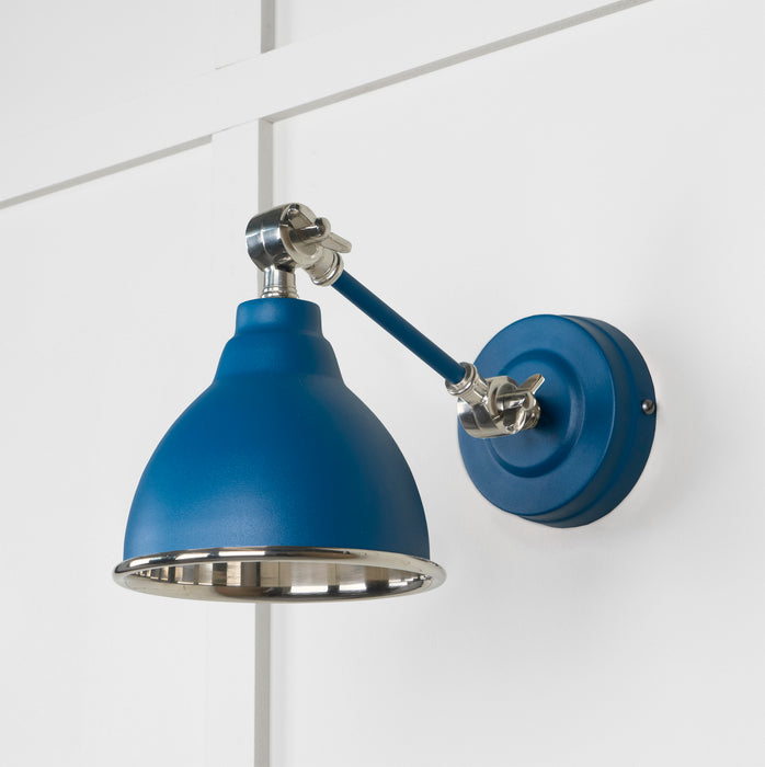 Smooth Nickel Brindley Wall Light in Upstream