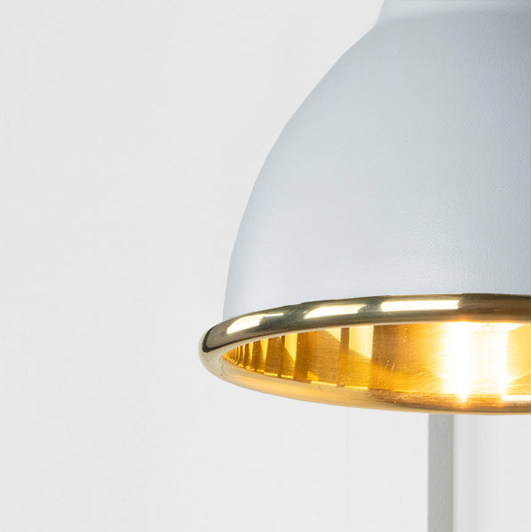 Smooth Brass Brindley Wall Light in Birch