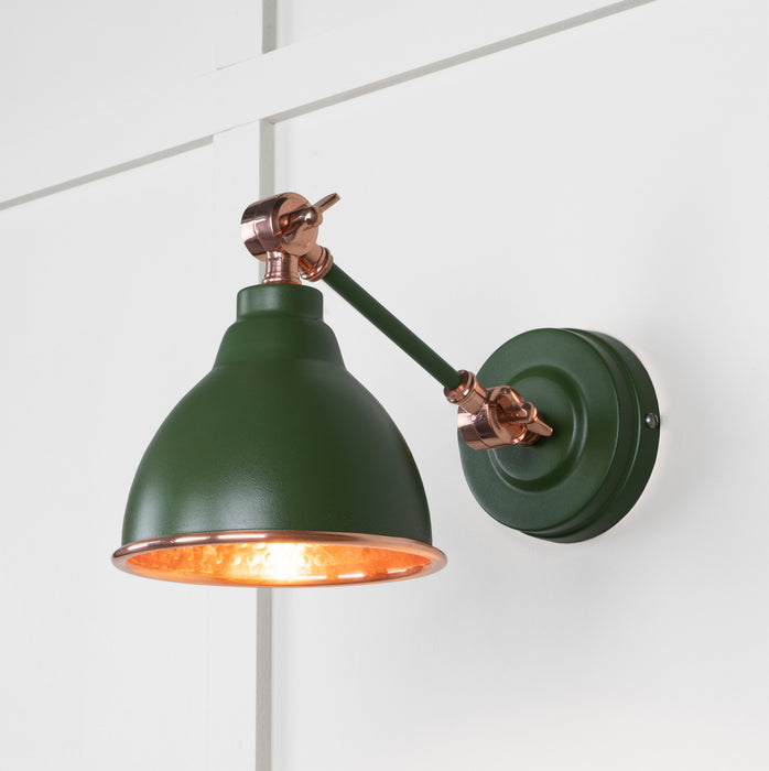 Hammered Copper Brindley Wall Light in Heath