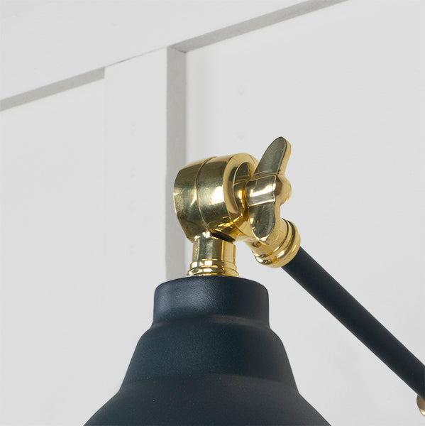 Hammered Brass Brindley Wall Light in Soot