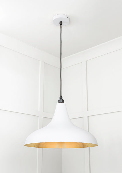 Smooth Brass Frankley Pendant in Flock