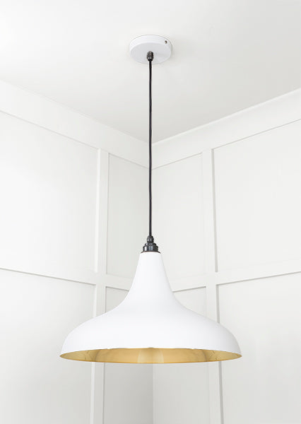 Smooth Brass Frankley Pendant in Flock