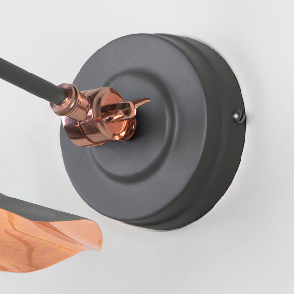 Smooth Copper Flora Wall Light in Bluff