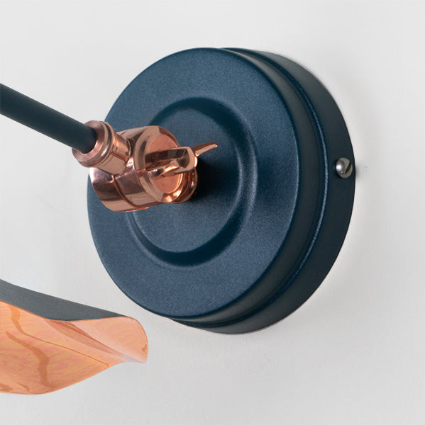 Smooth Copper Flora Wall Light in Dusk