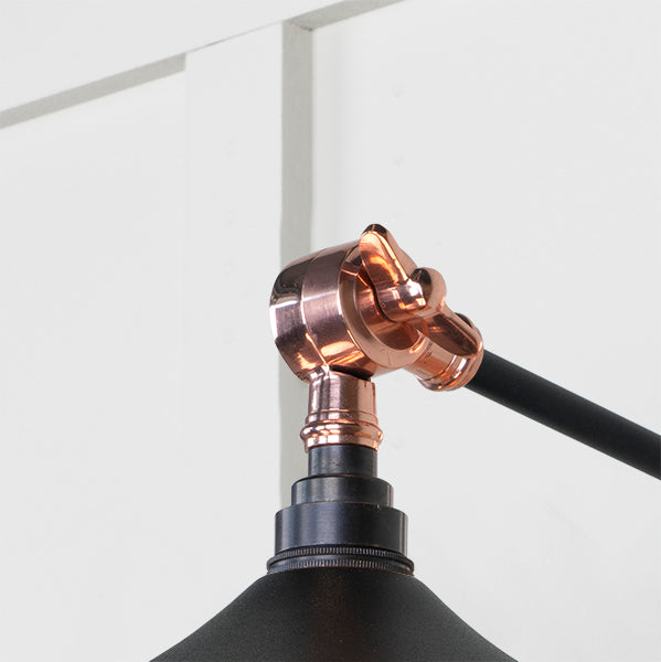 Smooth Copper Flora Wall Light in Elan Black