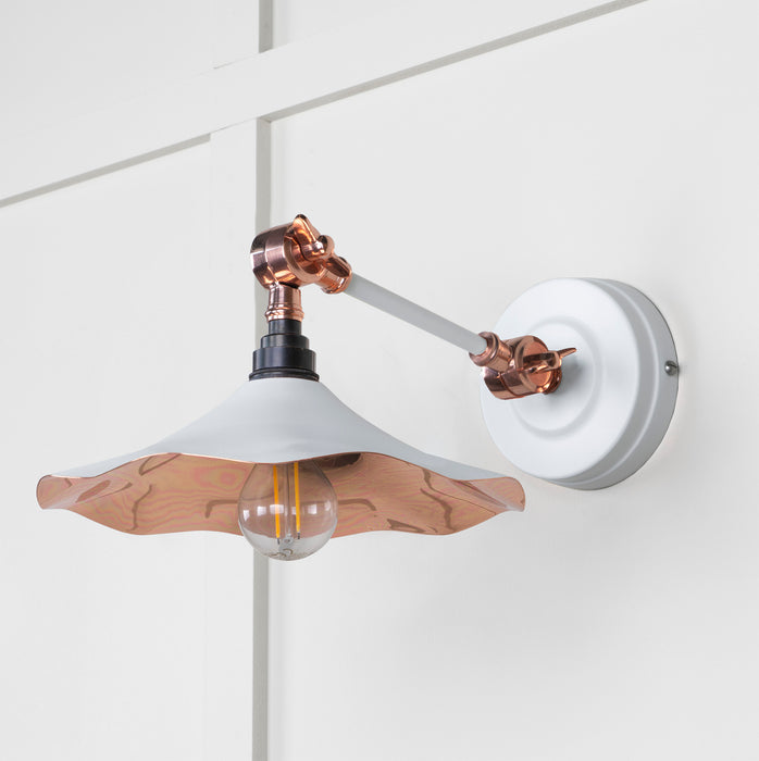 Smooth Copper Flora Wall Light in Flock
