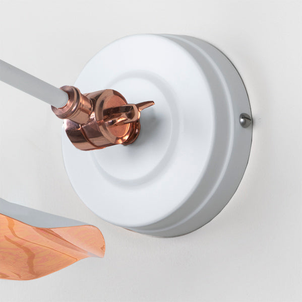 Smooth Copper Flora Wall Light in Flock