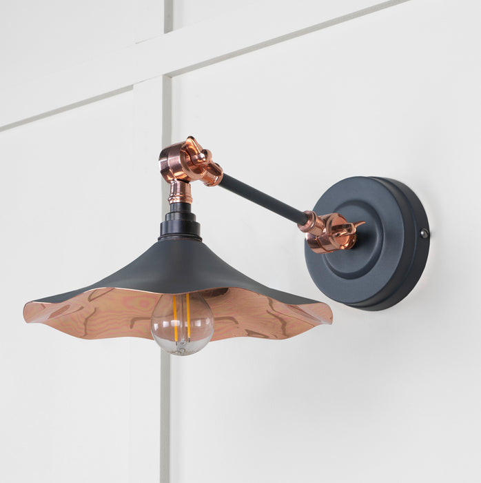 Smooth Copper Flora Wall Light in Slate