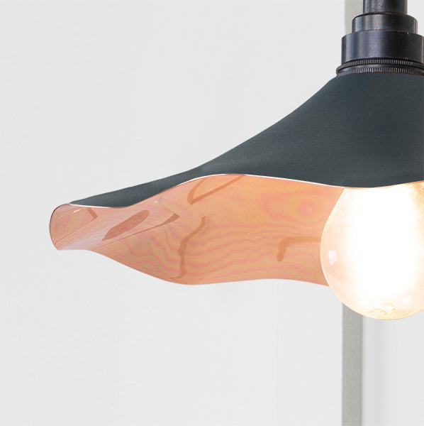 Smooth Copper Flora Wall Light in Soot