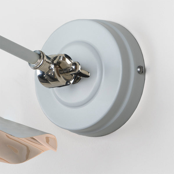 Smooth Nickel Flora Wall Light in Birch
