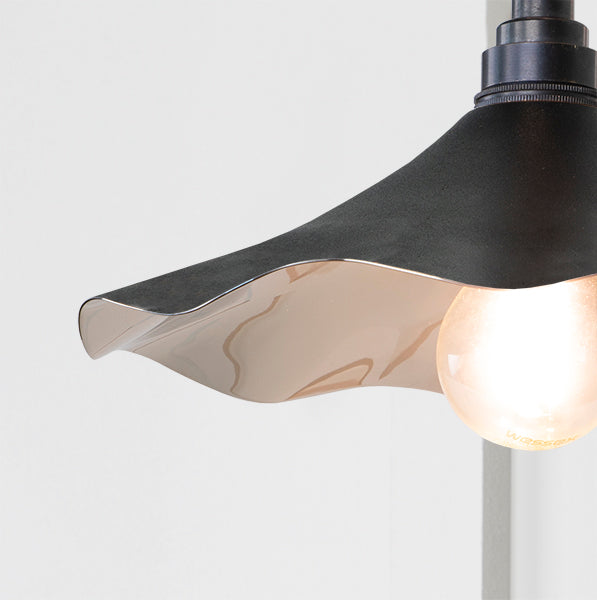Smooth Nickel Flora Wall Light in Elan Black