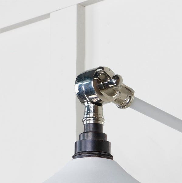 Smooth Nickel Flora Wall Light in Flock