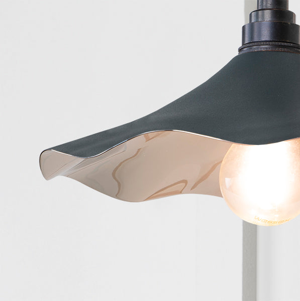 Smooth Nickel Flora Wall Light in Soot