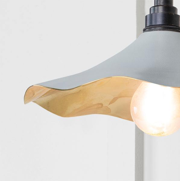 Smooth Brass Flora Wall Light in Birch