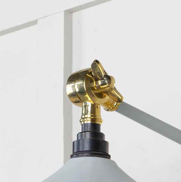 Smooth Brass Flora Wall Light in Birch