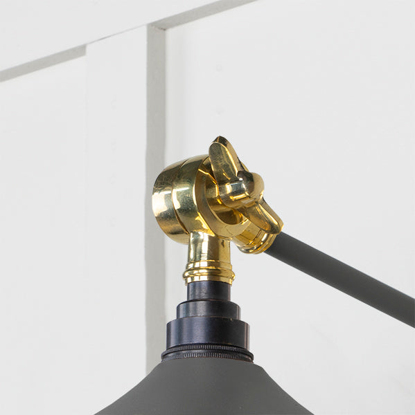 Smooth Brass Flora Wall Light in Bluff