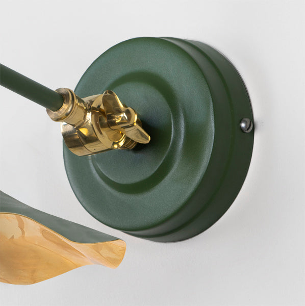 Smooth Brass Flora Wall Light in Heath