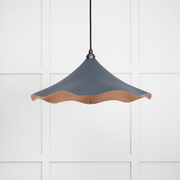 Smooth Copper Flora Pendant in Slate