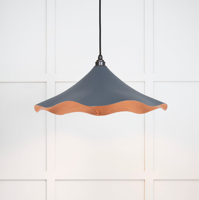 Smooth Copper Flora Pendant in Slate