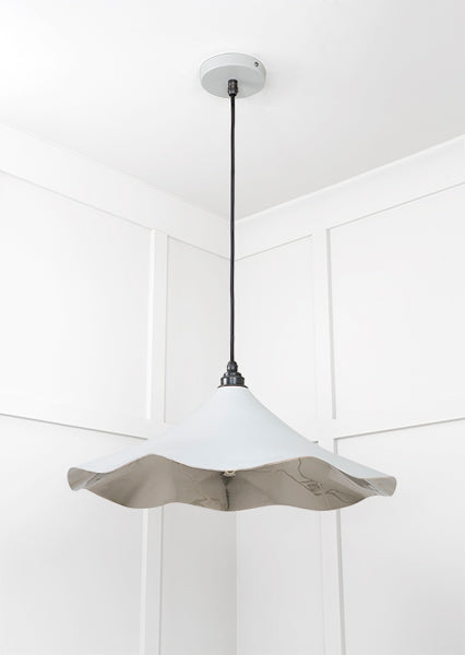 Smooth Nickel Flora Pendant in Birch