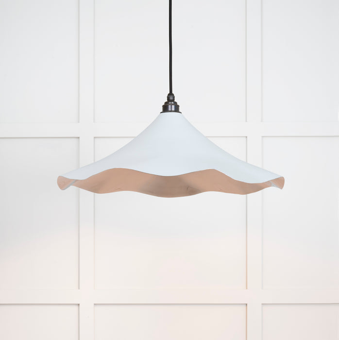 Smooth Nickel Flora Pendant in Birch