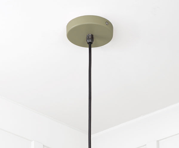 Smooth Nickel Flora Pendant in Tump