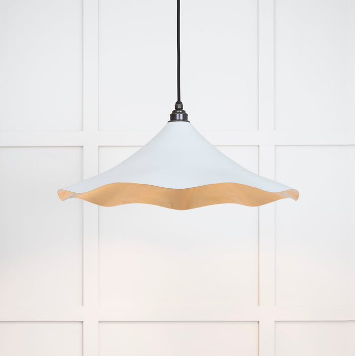 Smooth Brass Flora Pendant in Birch