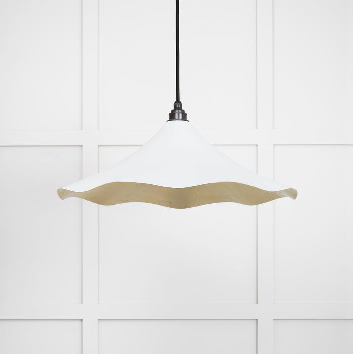 Smooth Brass Flora Pendant in Flock