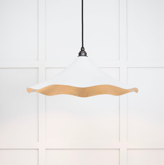 Smooth Brass Flora Pendant in Flock