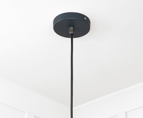 Smooth Brass Flora Pendant in Soot