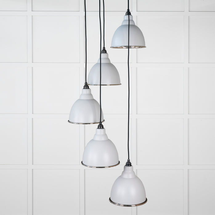 Smooth Nickel Brindley Cluster Pendant in Birch