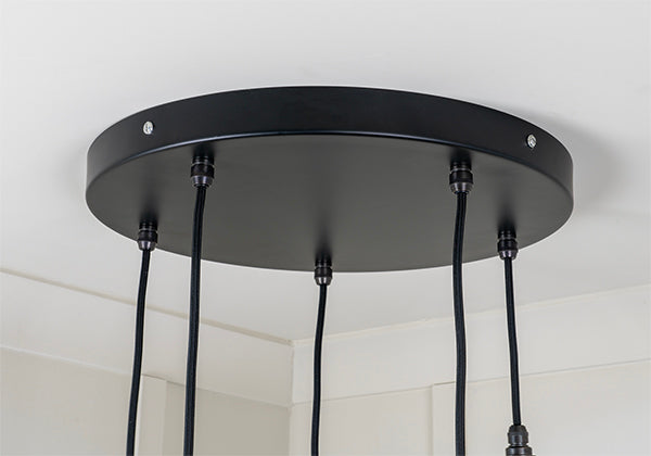 Smooth Nickel Brindley Cluster Pendant in Birch