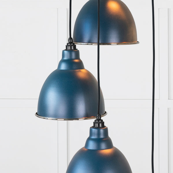 Smooth Nickel Brindley Cluster Pendant in Dusk