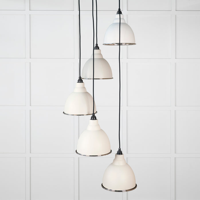 Smooth Nickel Brindley Cluster Pendant in Teasel