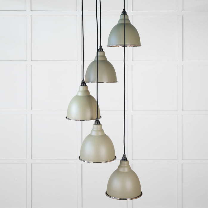 Smooth Nickel Brindley Cluster Pendant in Tump