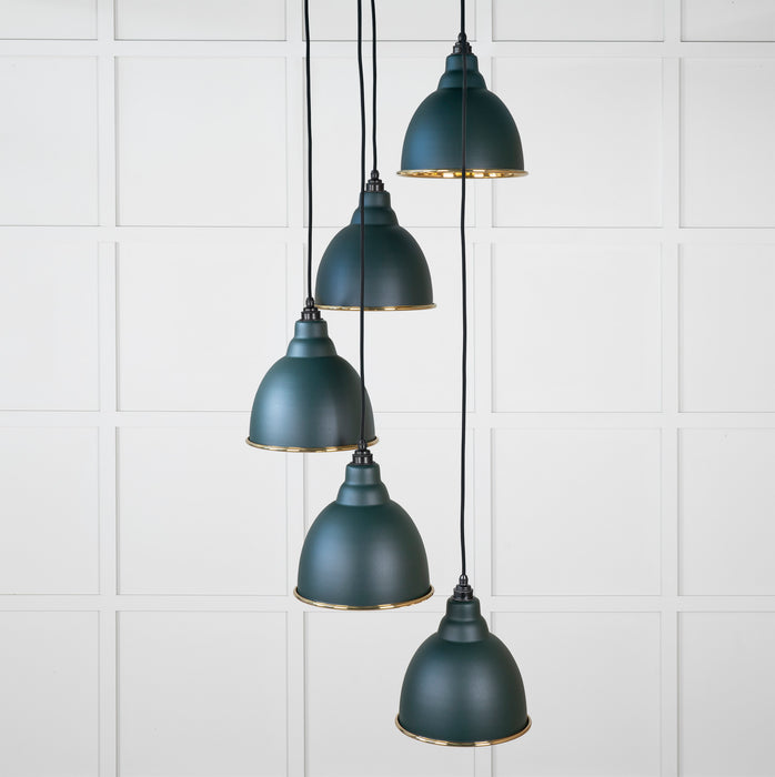 Smooth Brass Brindley Cluster Pendant in Dingle