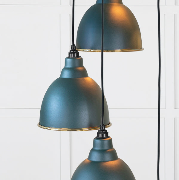 Smooth Brass Brindley Cluster Pendant in Dingle
