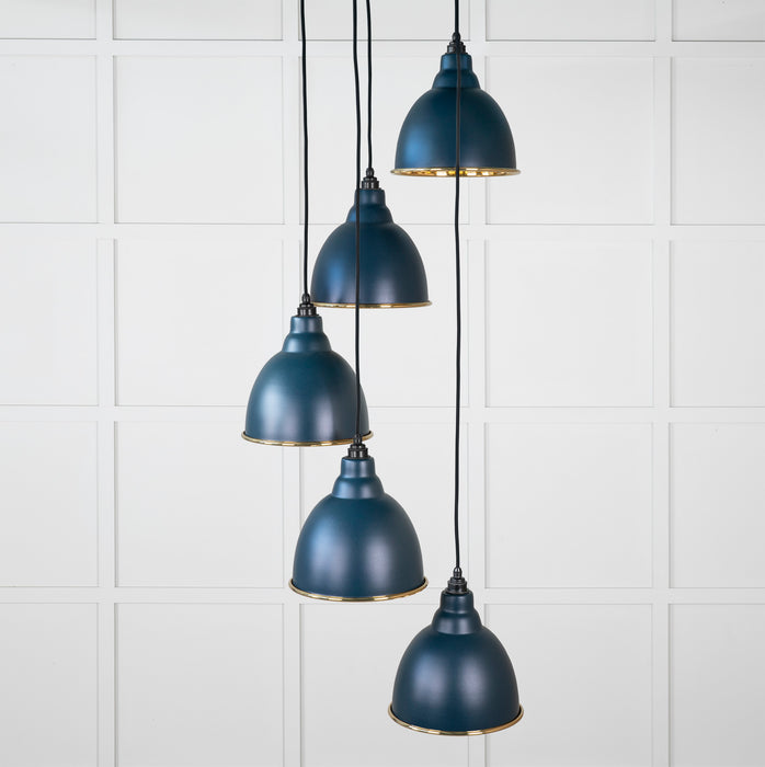 Smooth Brass Brindley Cluster Pendant in Dusk