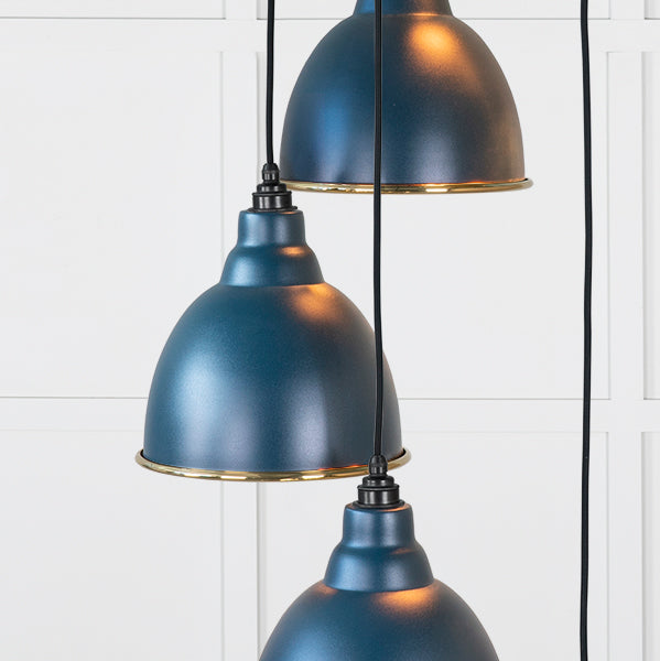Smooth Brass Brindley Cluster Pendant in Dusk