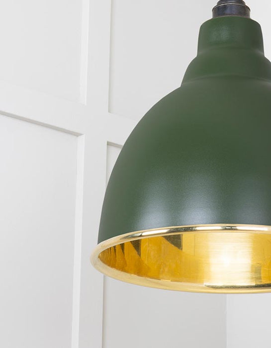 Smooth Brass Brindley Cluster Pendant in Heath