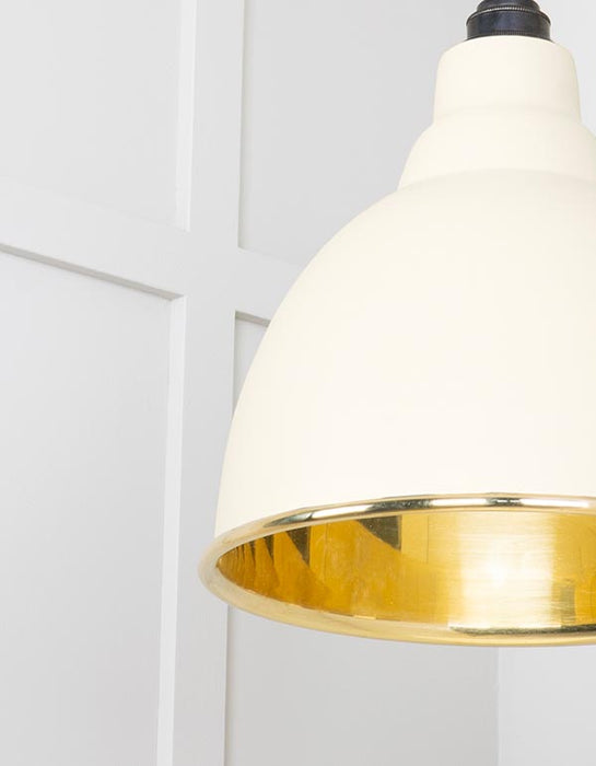 Smooth Brass Brindley Cluster Pendant in Teasel