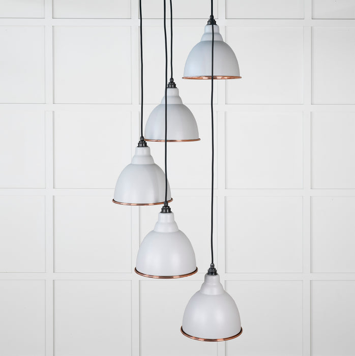 Hammered Copper Brindley Cluster Pendant in Birch