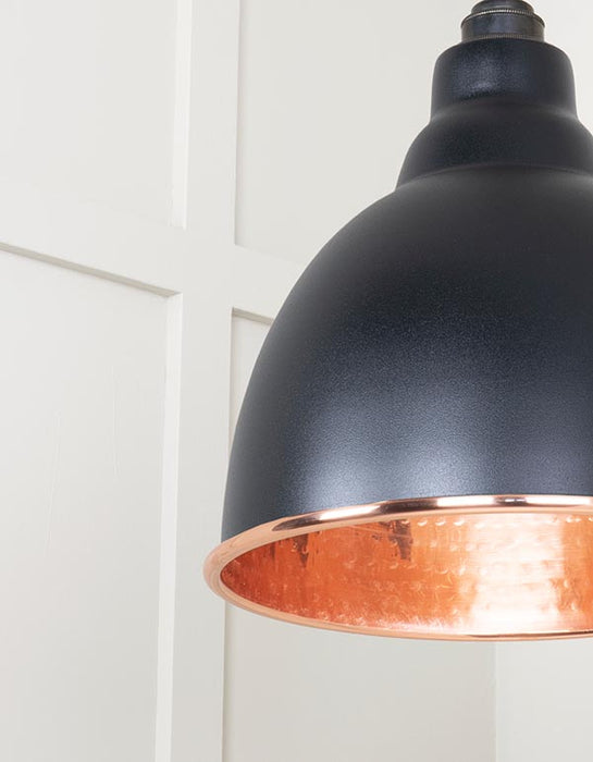 Hammered Copper Brindley Cluster Pendant in Elan Black