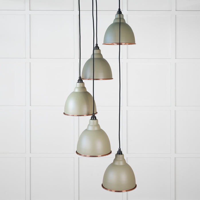Hammered Copper Brindley Cluster Pendant in Tump