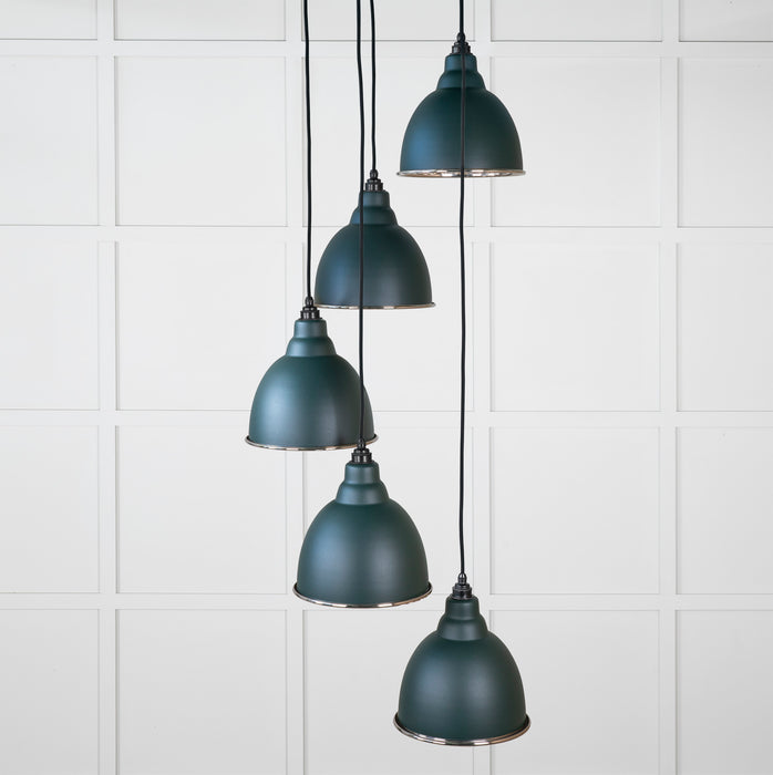 Hammered Nickel Brindley Cluster Pendant in Dingle