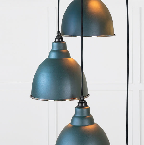 Hammered Nickel Brindley Cluster Pendant in Dingle