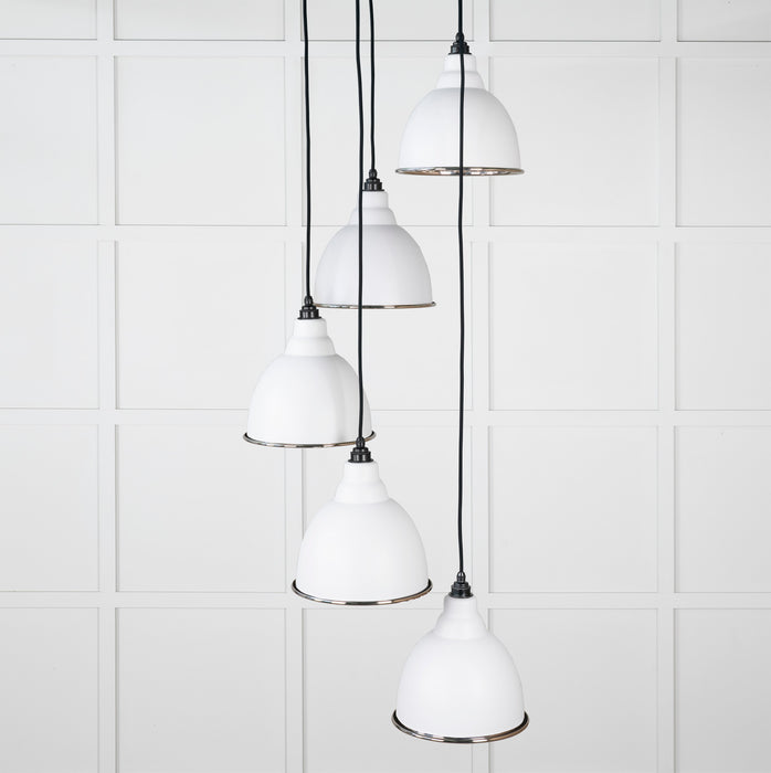Hammered Nickel Brindley Cluster Pendant in Flock