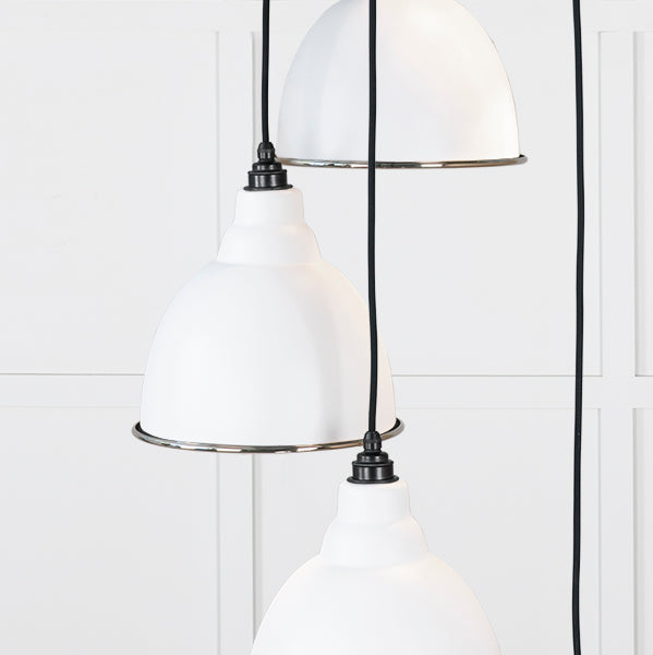 Hammered Nickel Brindley Cluster Pendant in Flock